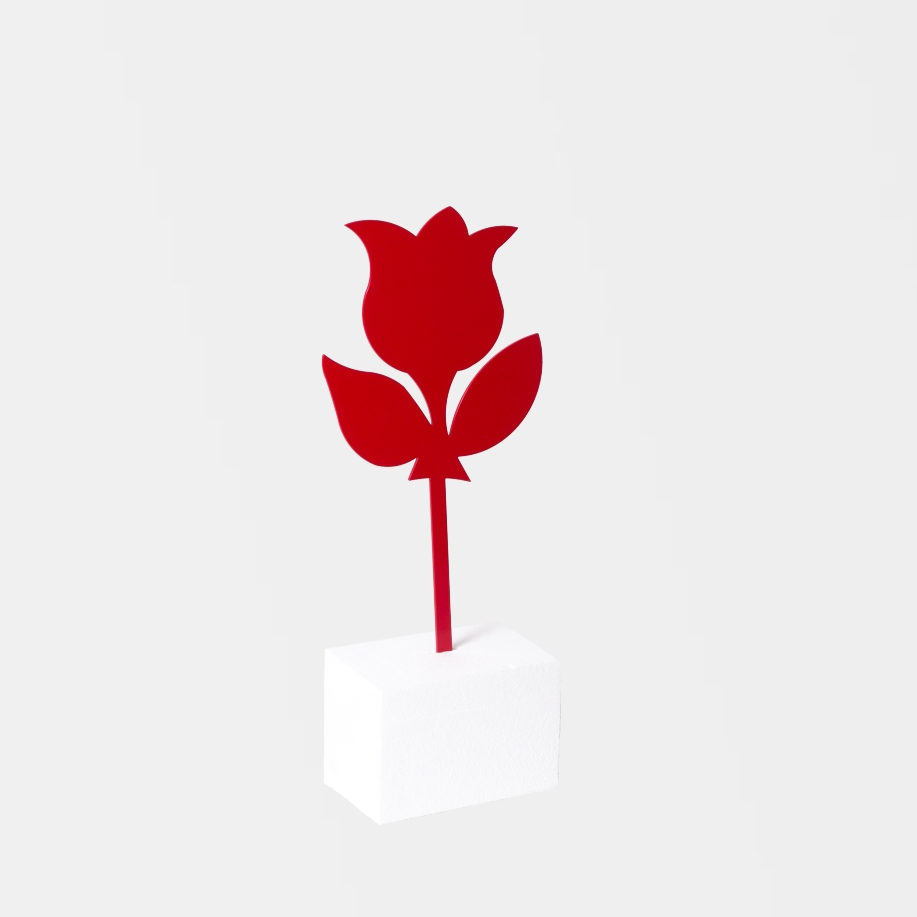 Gartenstecker Tulpe mittel in rot