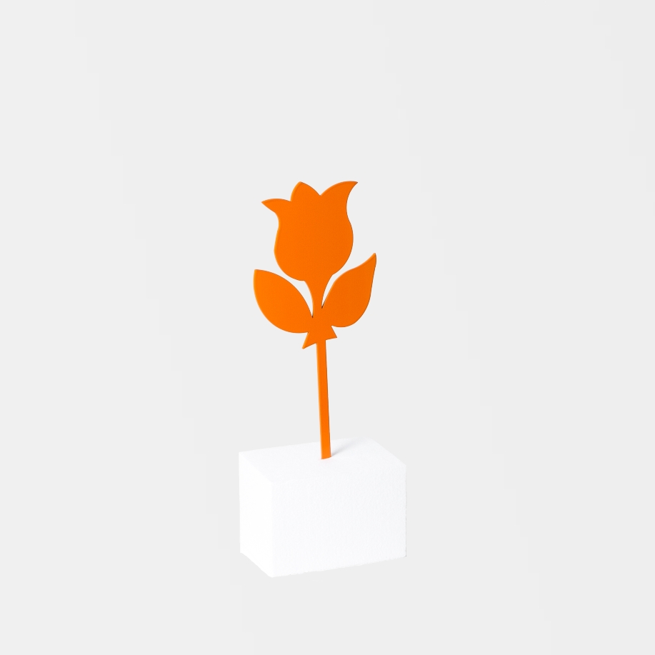 Gartenstecker Tulpe klein in orange